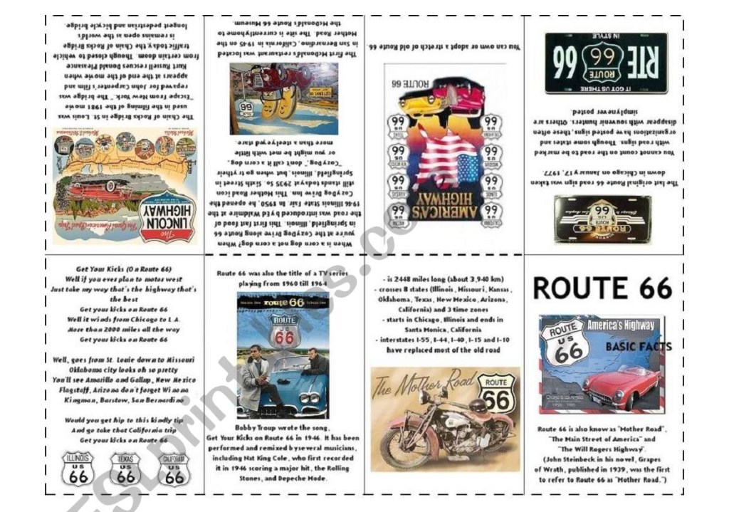 Picture of: Basic facts about ROUTE  – ESL worksheet by hankie