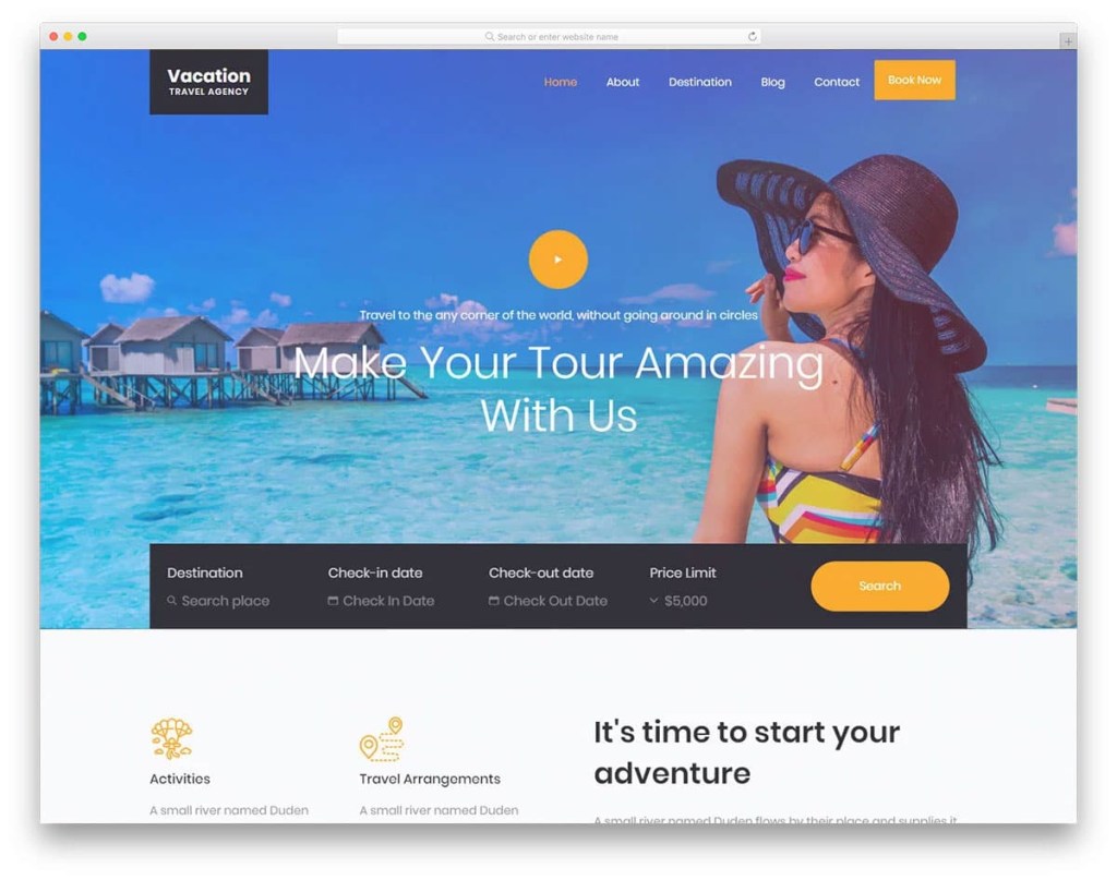 Picture of: Free Travel Agency Website Templates With Premium Features