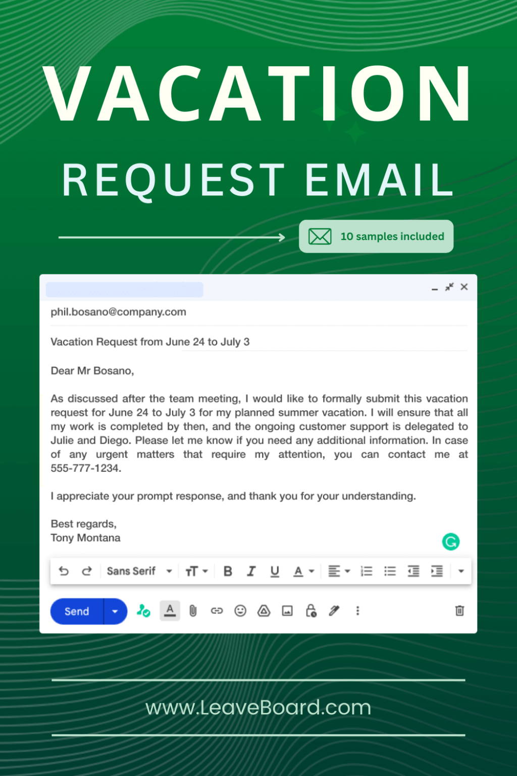 Picture of: How to Write a Compelling Vacation Request Email (with Ten