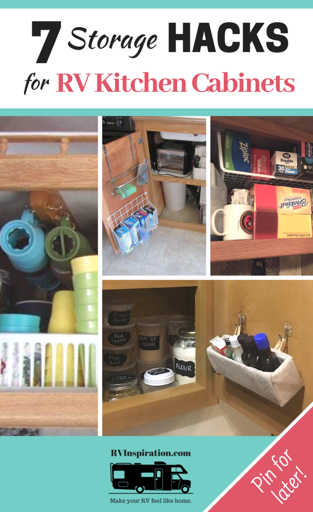 Picture of: Organization Hacks for RV Kitchen Cabinets  RV Inspiration
