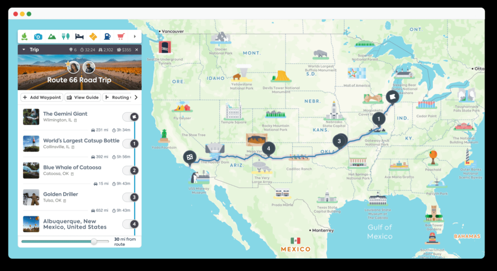 Picture of: Road Trip Planner – Build your itinerary and find the best stops